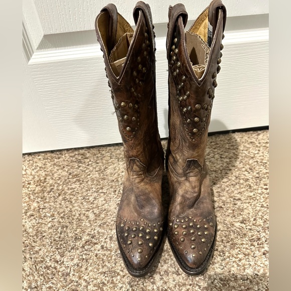 Frye Leather Boots with Studded Detailing - Picture 5 of 8